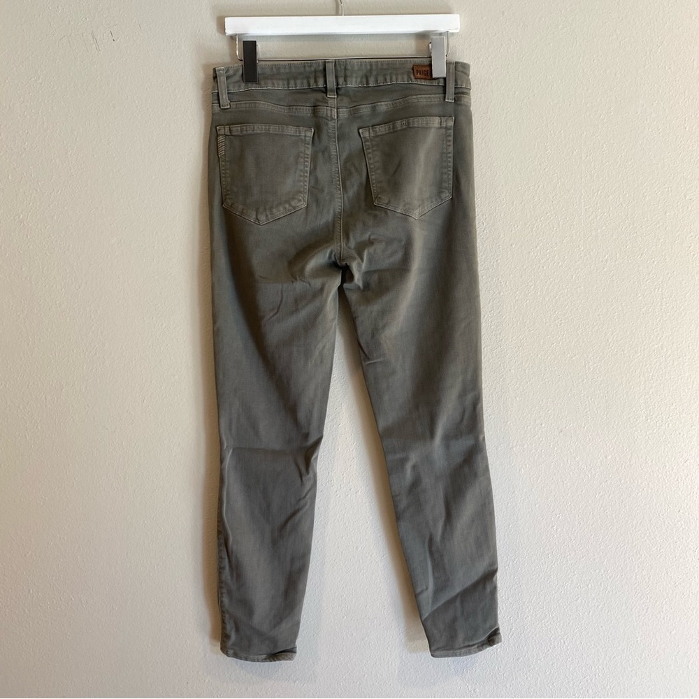 Paige Skinny Jeans Verdugo Ankle Vintage Forest Night Green Size 30 - Picture 7 of 11